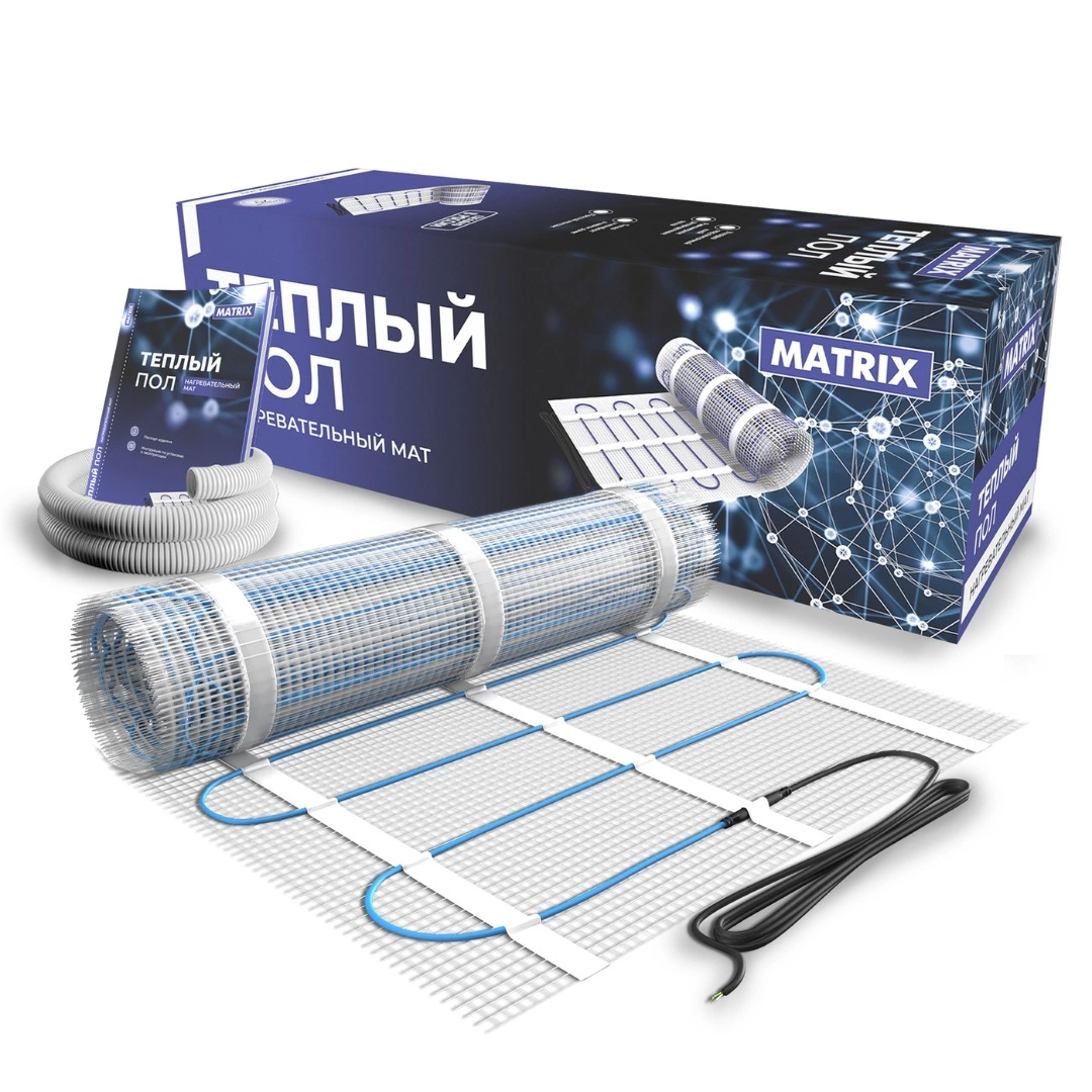 Теплый пол нагревательный мат MATRIX 5,0 кв.м
